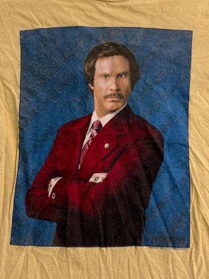Anchorman Movie T-shirt Ron Burgundy Pose Channel 4 -M