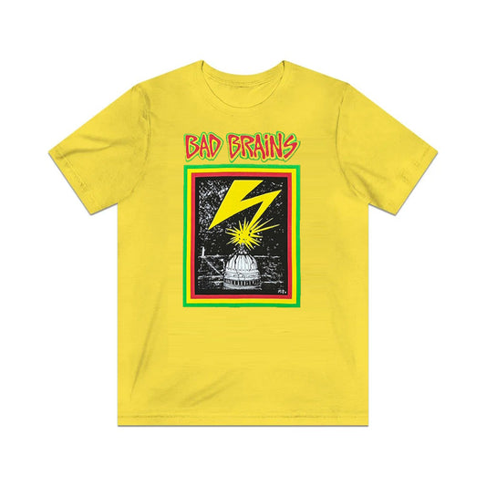 Bad Brains Album Capitol Yellow Mens T-shirt Officially Licensed