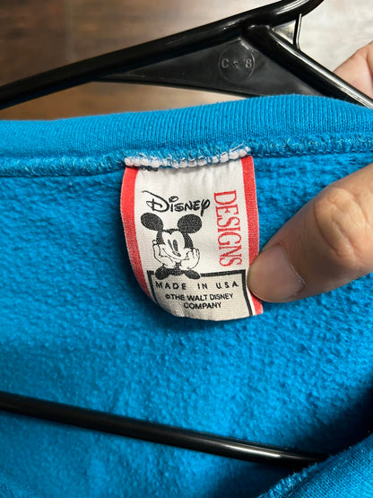 Disney Goofy Quarter Zip Crewneck Sweatshirt Made in USA