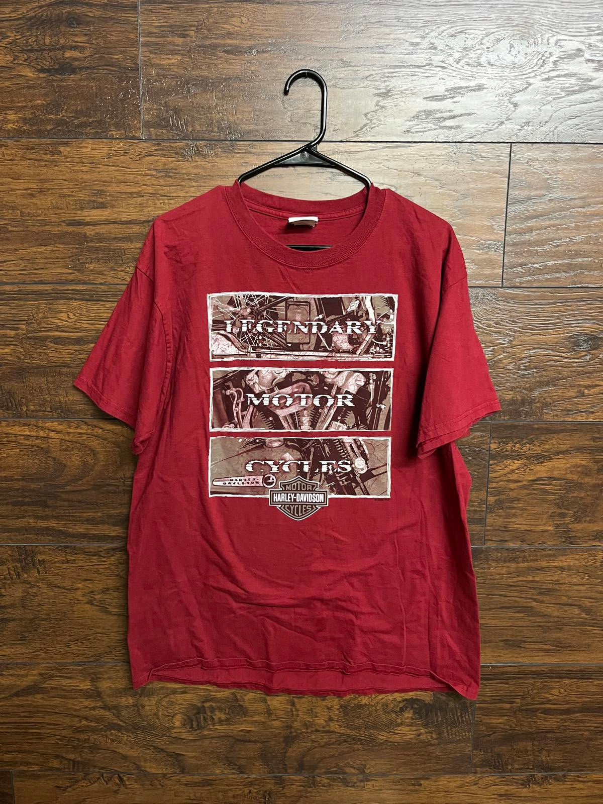 Las Vegas Harley Davidson T-shirt Red Rock Tee - L