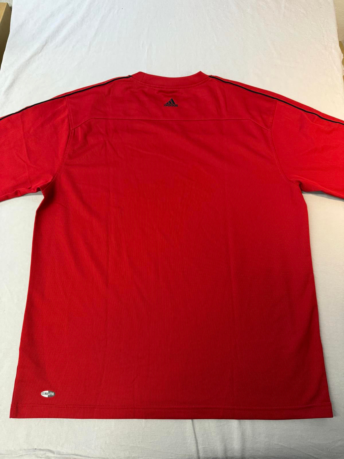 Adidas Soccer Jersey Red Thin 3 Stripes Center Hit XL