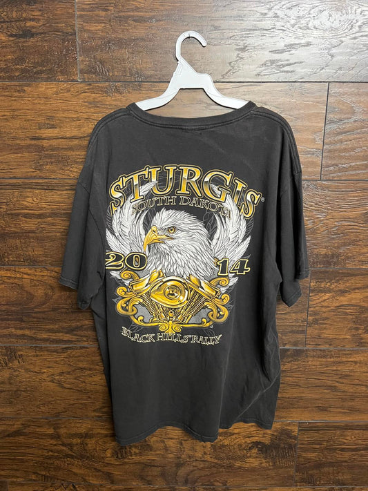 Faded Sturgis Biker Tshirt South Dakota Black Hills Rally XL