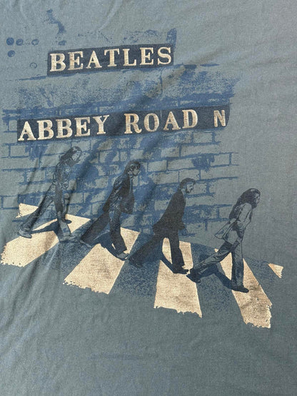 VTG The Beatles Abbey Road T-shirt 2005 Metallic Tee 2XL