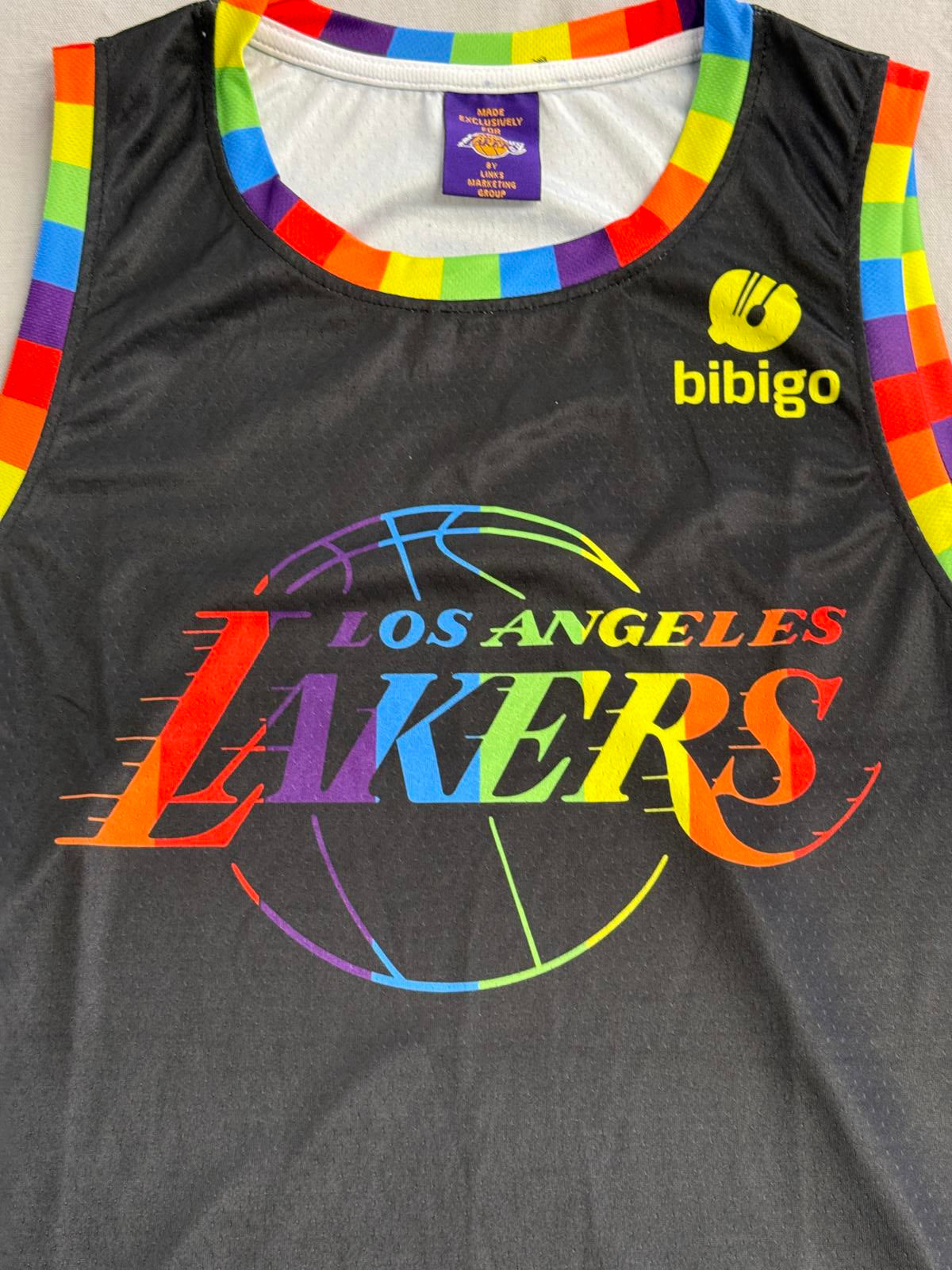 Gay Pride Los Angeles NBA Lakers Basketball Jersey #1 - XL