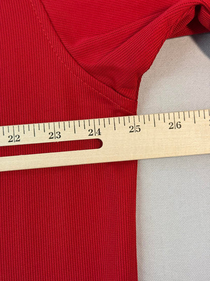 Adidas Soccer Jersey Red Thin 3 Stripes Center Hit XL