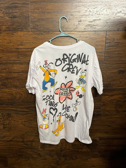 Mickey and Friends Graffiti T-shirt -Disney Mouse Two Thumbs