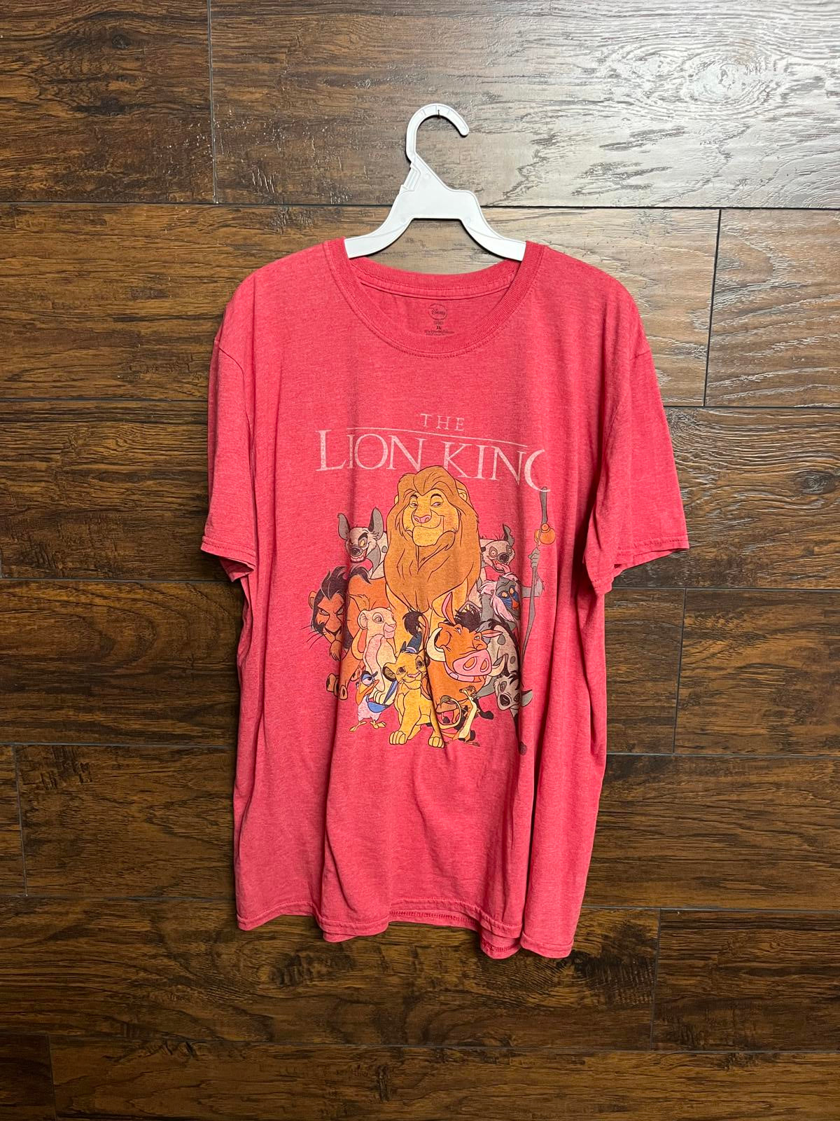 The Lion King Movie Poster Tee Full Cast Heather T-shirt XL