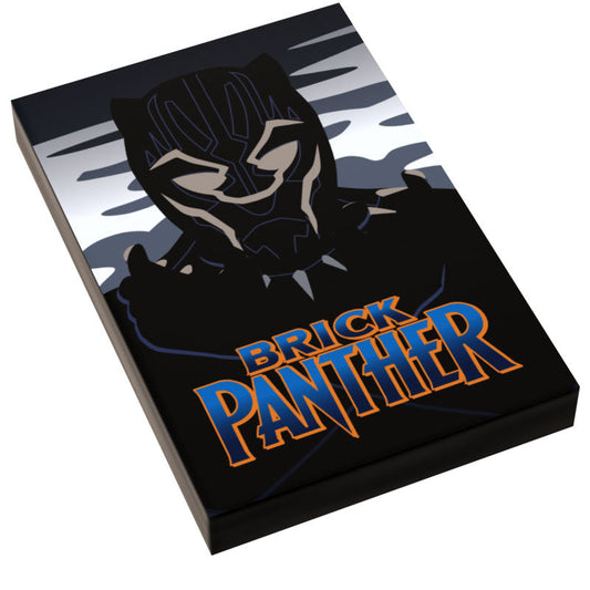 Brick Panther Movie Cover Tile (2x3 Tile)