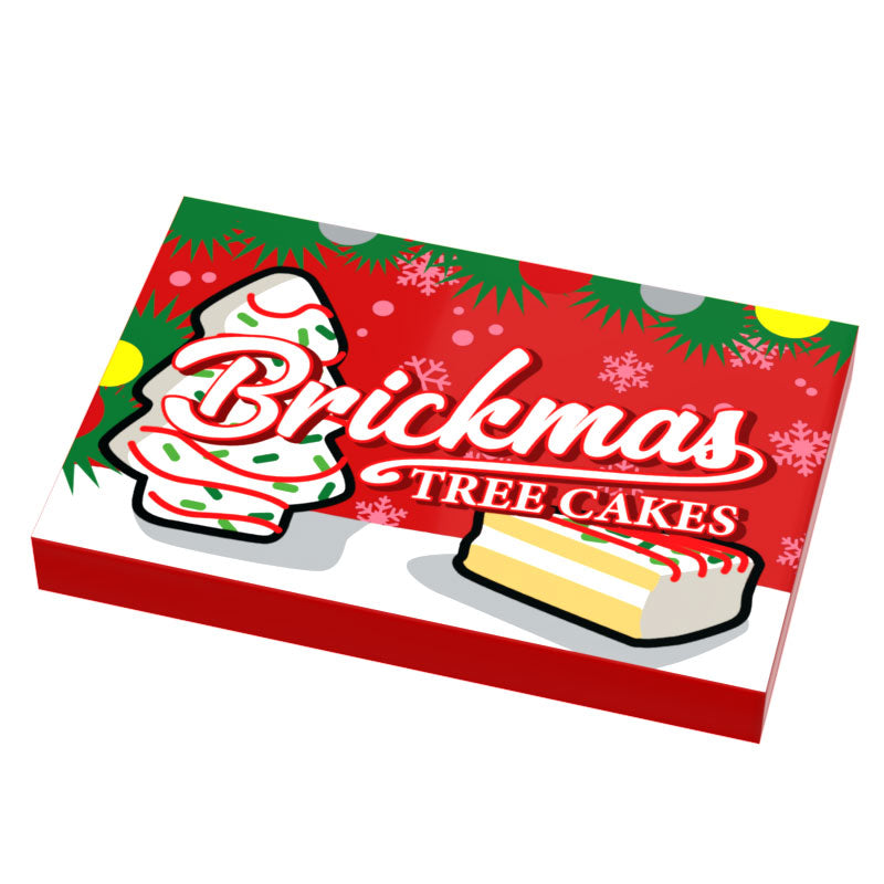 Christmas Tree Cake Minifig Snack (2x3 Tile)
