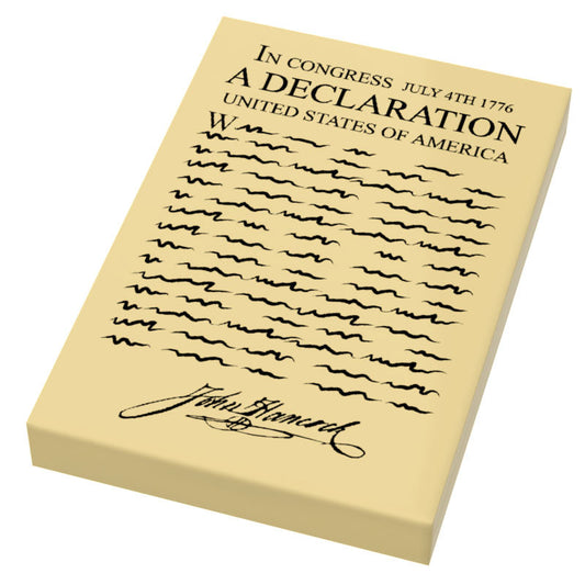 Declaration of Independence Printed 2x3 Tile made using LEGO part