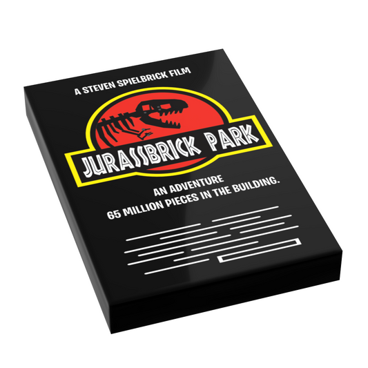 Jurassbrick Park Movie Cover (2x3 Tile) - B3 Customs