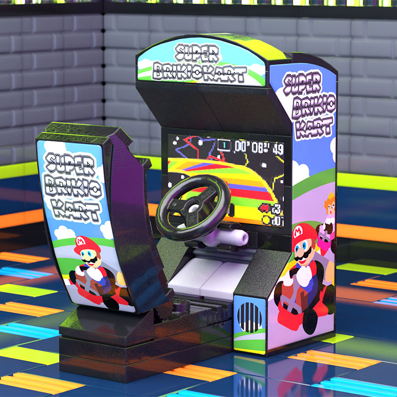 Super Brickio Kart Arcade Racing Game