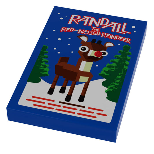 Red-Nosed Reindeer Christmas Movie Cover (2x3 Tile) made using LEGO part