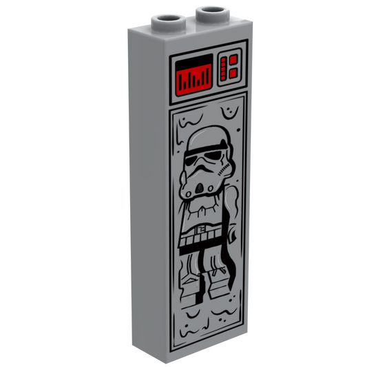 Stormtrooper in Carbonite (1x2x5 Brick) made using LEGO part - B3 Customs