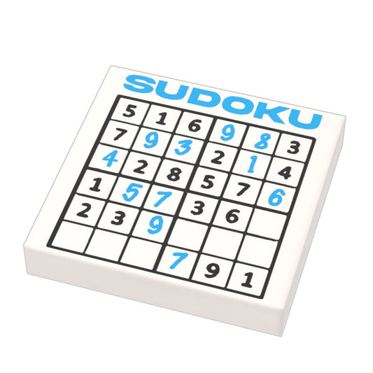 Sudoku Custom Printed 2x2 Tile made using LEGO part
