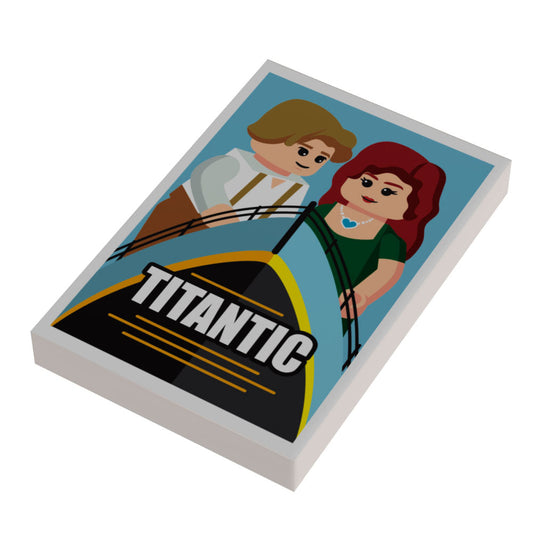 Titanic Movie Cover (2x3 Tile) made using LEGO parts - B3 Customs