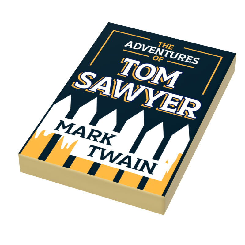 Tom Sawyer Book Tile (2x3) made using LEGO part.