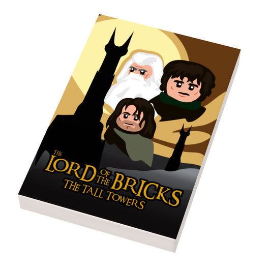LOTR Lord of the Brick, Two Towers Movie Cover (2x3 Tile) - B3 Customs