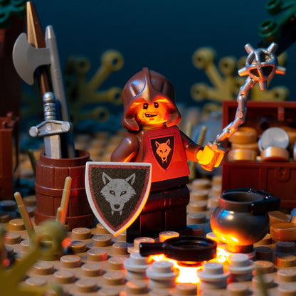 Wolfpack Raider (Flail) - Custom Castle Minifigure