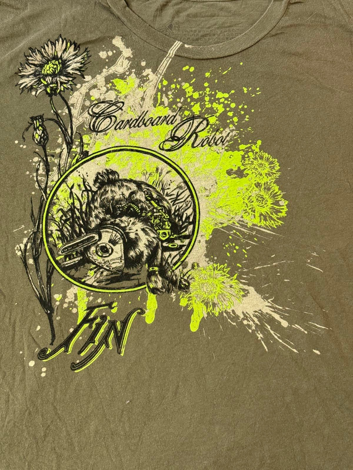 Y2K Cardboard Robot Movie T-shirt Mason Brown Tee - XXL