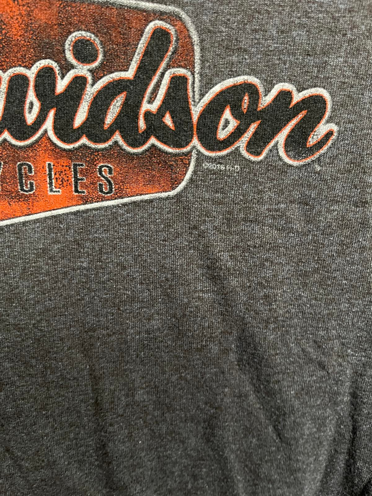 T-shirt Harley Davidson Surfboard Flames Bald Eagle Surf Tee