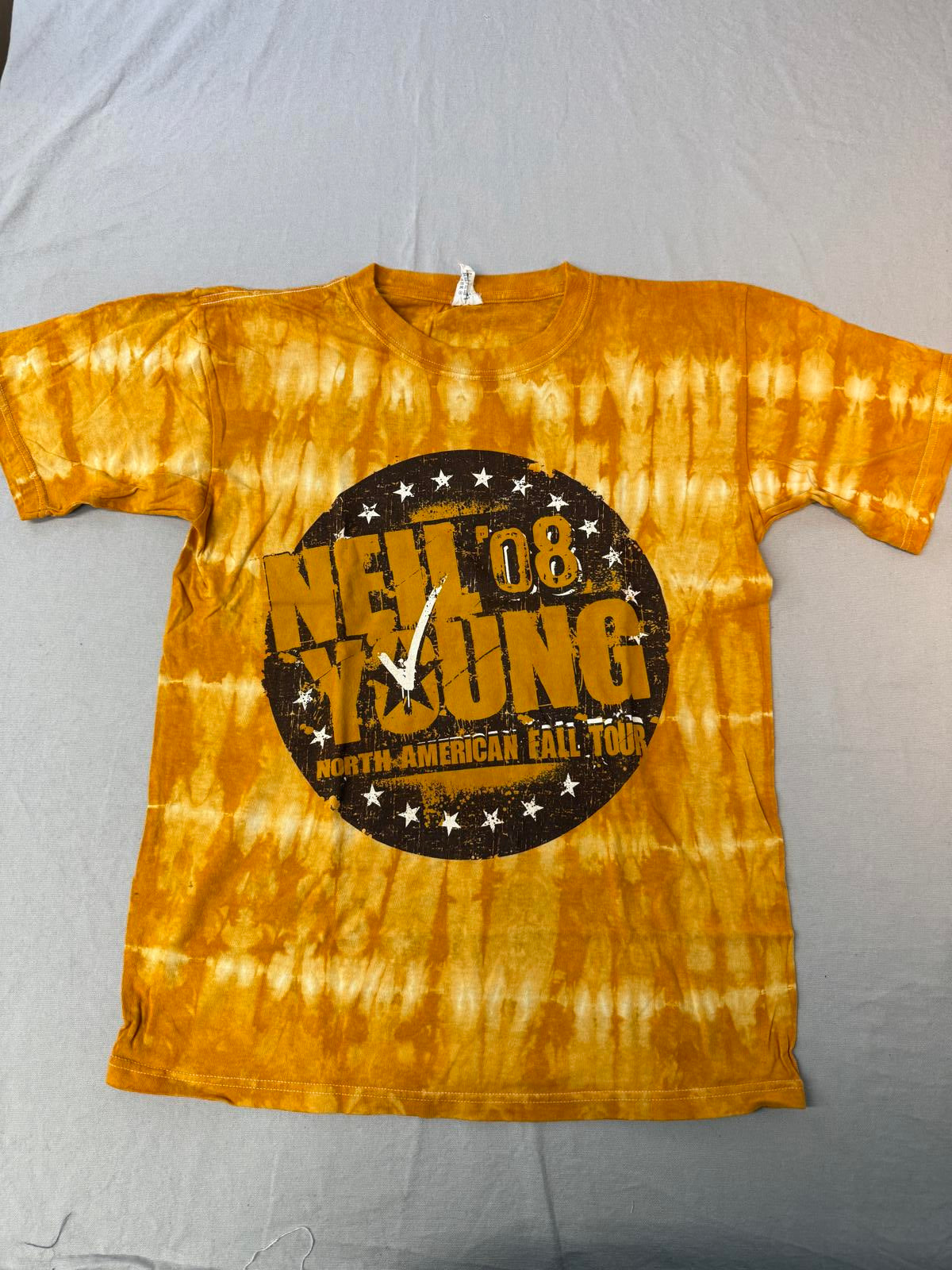 Neil Young T-shirt 2008 Tour North American Tie Dye Tee - M