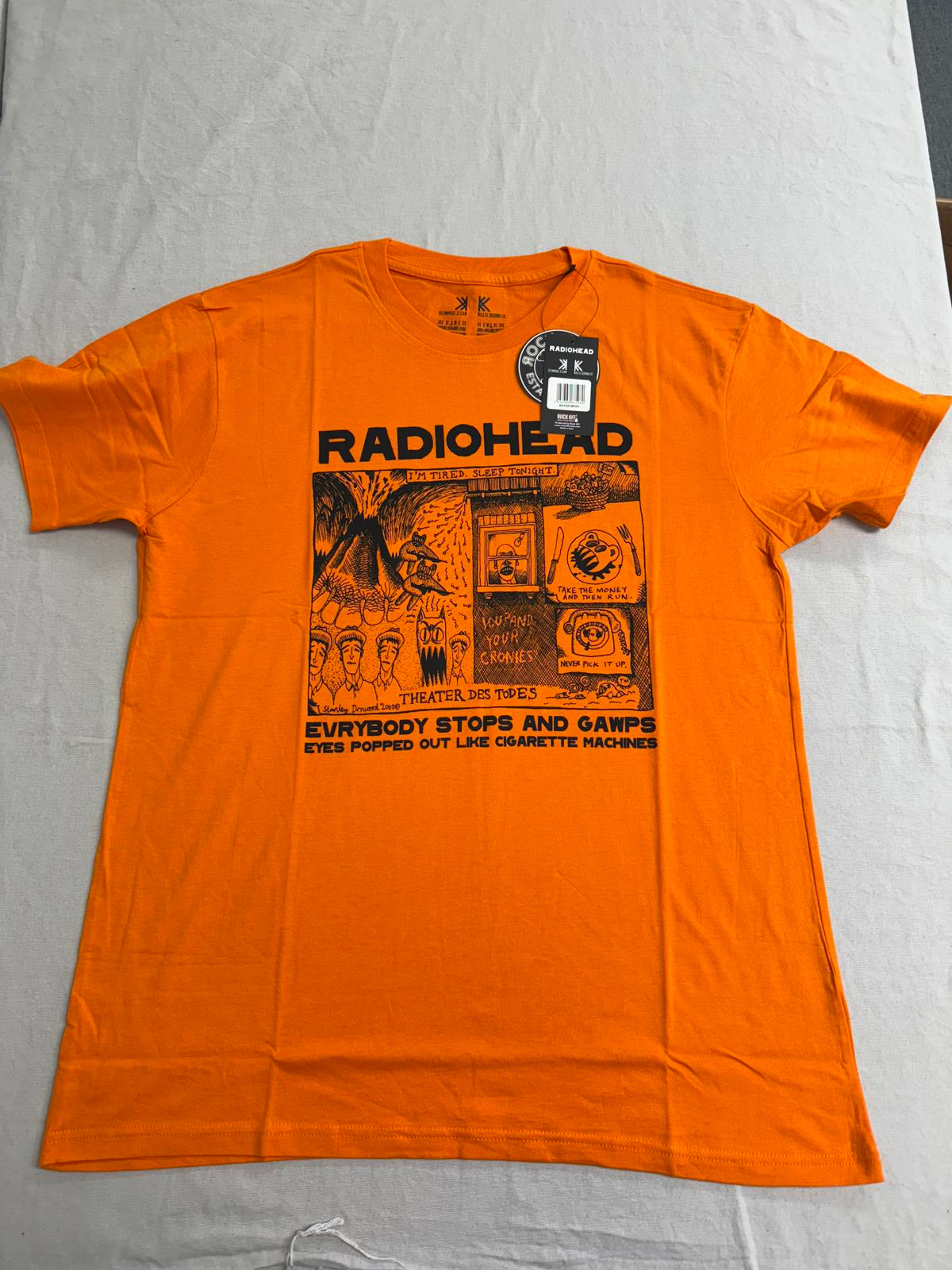 Radiohead Gawps Orange T-shirt - Waste Clothing