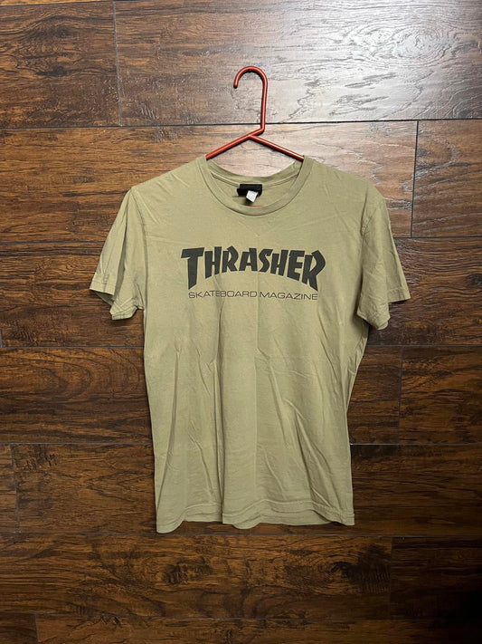 Thrasher Skateboard Magazine T-shirt - Military Green - S