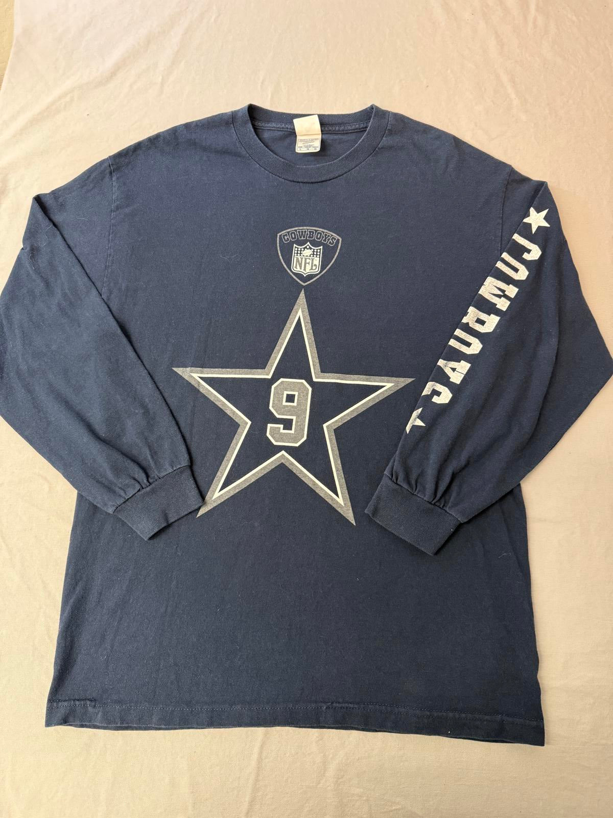 Y2K NFL Cowboys #9 Tony Romo Jersey Long Sleeve Tee L