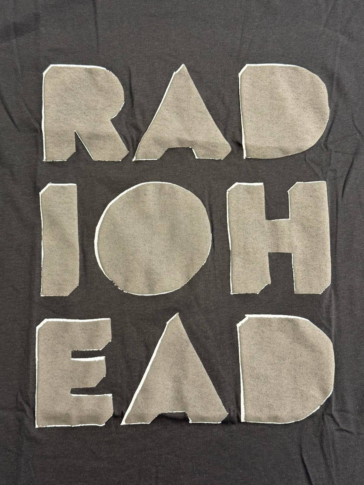 Radiohead Band T-shirt Debossed - Fabric Lettering Waste Clothing