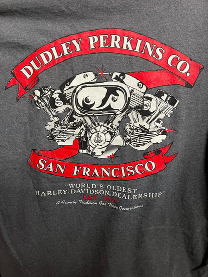 Harley Davidson T-shirt Engine Dudley Perkins San Francisco