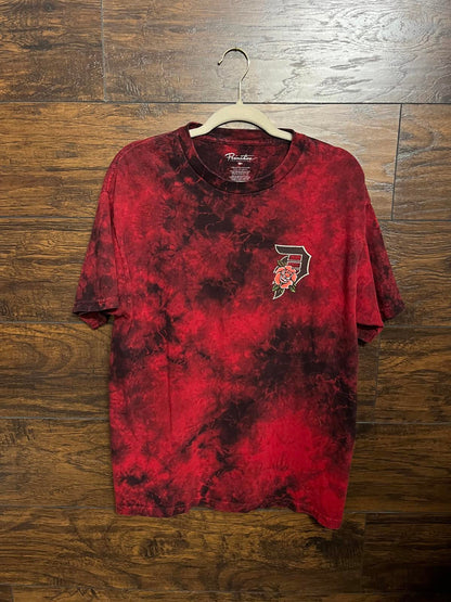 Primitive Skateboarding T-shirt - Black/Red Rose Tie Dye -M