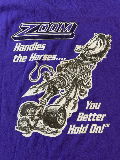 Zoom You Better Hold On Handle Horses - Biker Art Tee 2XL