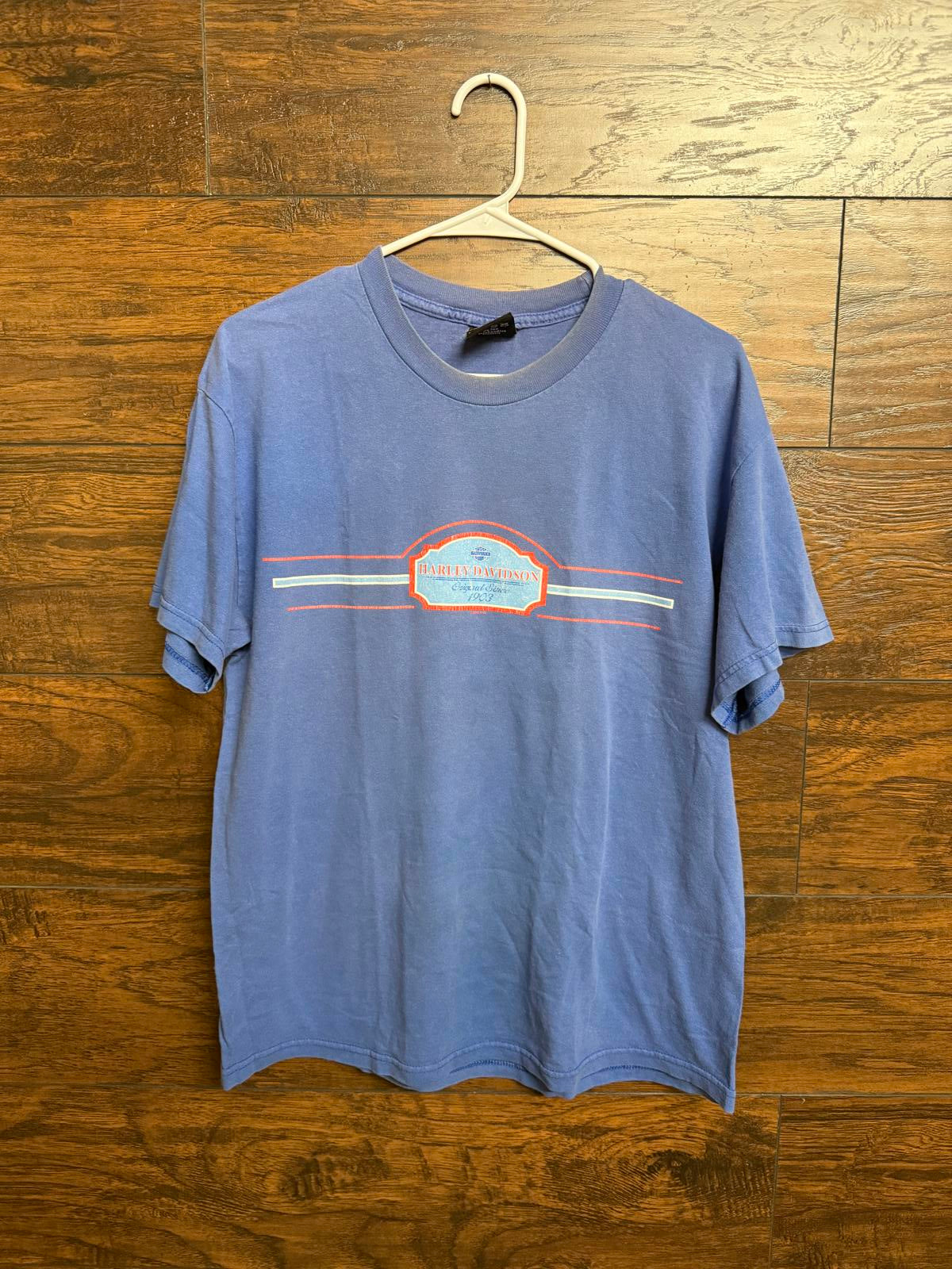 Y2K Faded Blue Harley Davidson Wanted Renegade Poster Gator