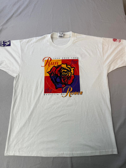 VTG Run for the Roses T-shirt Denville New Jersey Tee - XL