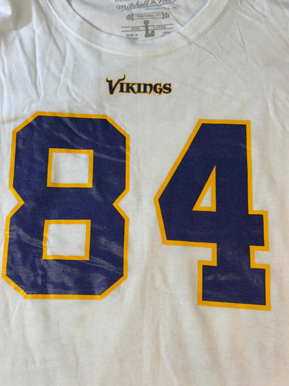 Vikings Randy Moss 84 T-shirt Jersey Mitchell Ness Throwback