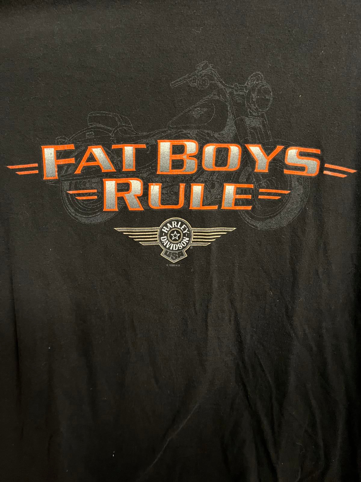 VTG Harley Davidson T-shirt Fat Boys Rule 1998 Tee -M