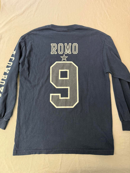 Y2K NFL Cowboys #9 Tony Romo Jersey Long Sleeve Tee L