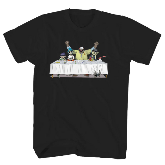 Gorillaz Dinner Table Band T-shirt - Jamie Hewlett Rise of the Ogre Tee