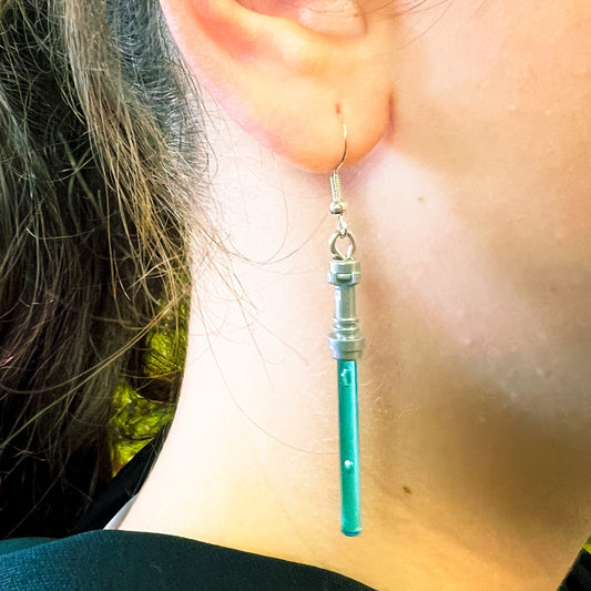 Lightsaber (Star Wars) Earrings made from LEGO Bricks - B3 Customs