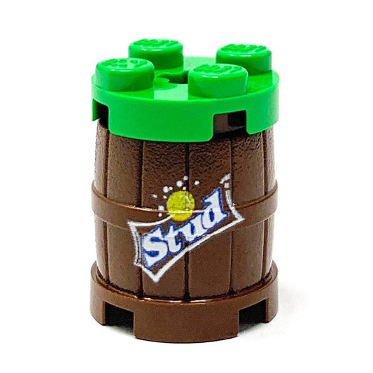 Stud Lemon Lime Soda Barrel / Keg made using LEGO parts