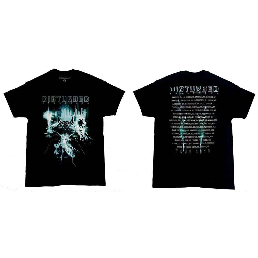 Disturbed Band Tour T-Mens T-shirt 2019 Evolution- Apocalpyse - 2 Sided