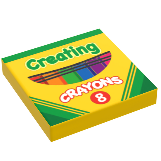 Creating Crayons Large Box (2x2 Tile) made using LEGO parts