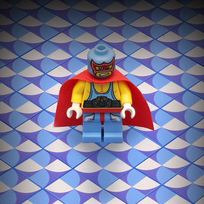 Blue Lightning Scallop Flooring - Custom Printed 2x2 Tile