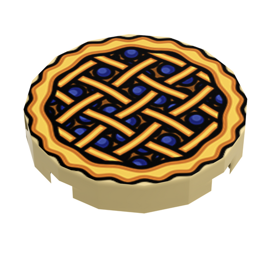 Blueberry Pie (2x2 Tile) made using LEGO part - B3 Customs
