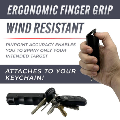 Pepper Spray and Stun Gun Self-Defense Keychain Set - Vibrant Pink