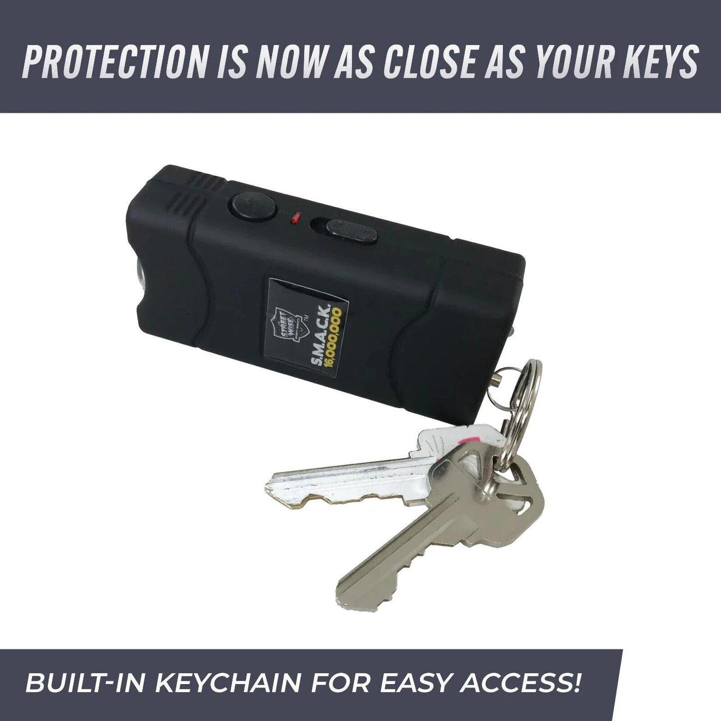 Pepper Spray and Stun Gun Self-Defense Keychain Set - Vibrant Pink