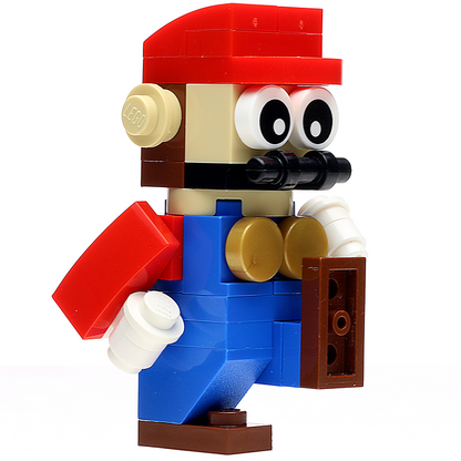 The Red Plumber made using LEGO parts