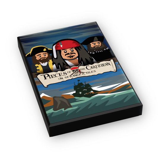 Pieces of the Caribbean: On Stranger Tiles Movie Cover (2x3 Tile) made using LEGO part