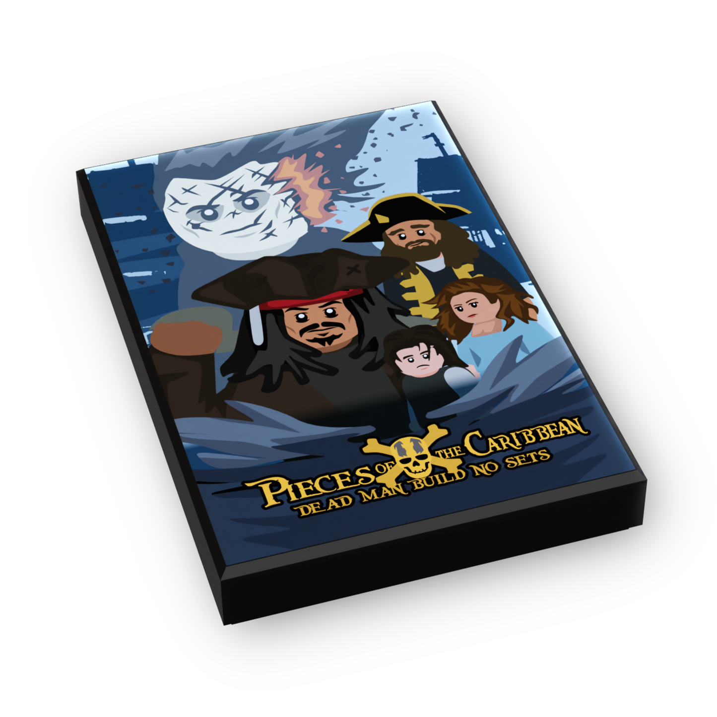 Pieces of the Caribbean: Dead Man Build No Sets Movie Cover (2x3 Tile) made using LEGO part